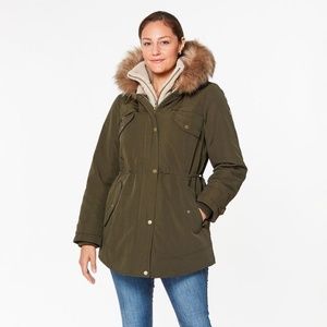 Koolaburra by ugg faux fur hood inner vest puffer coat Clearance